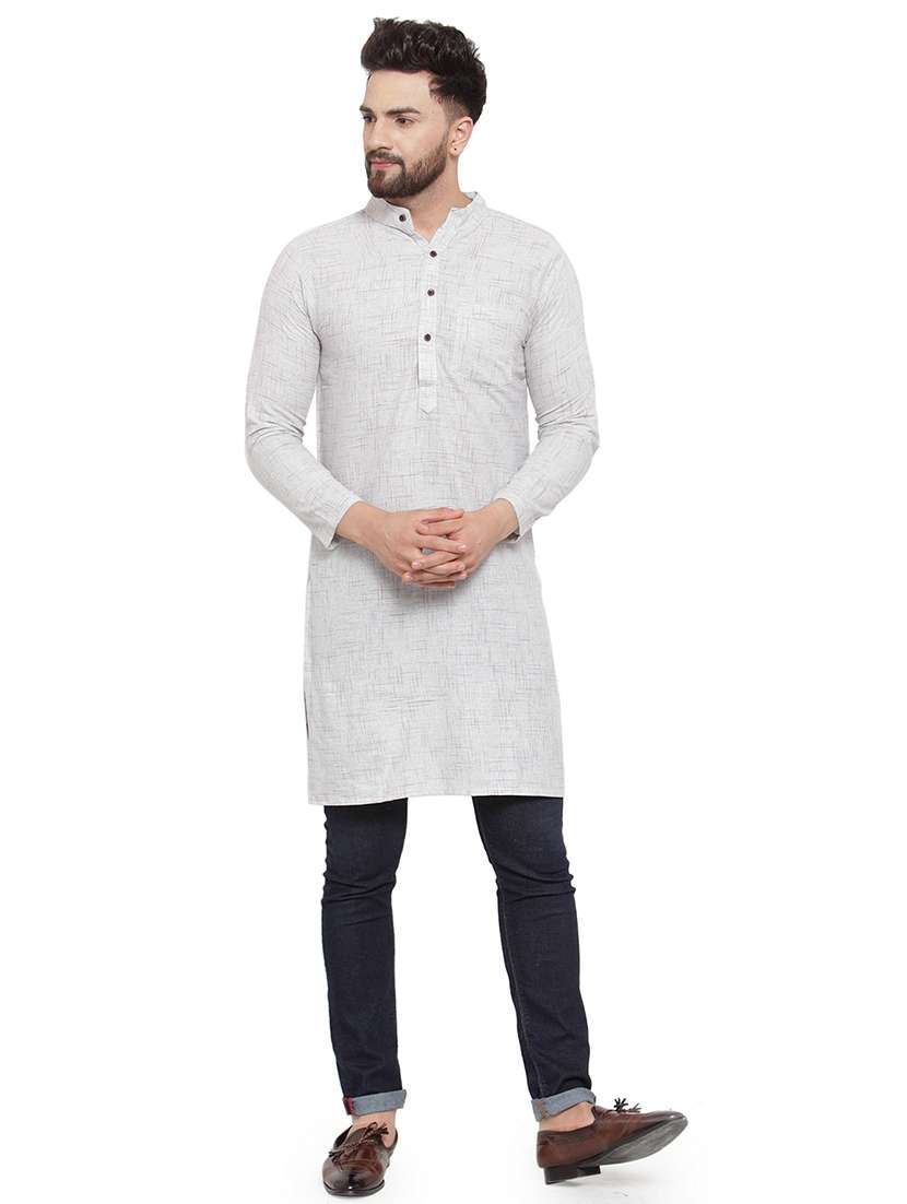 mandarin neck printed  kurta