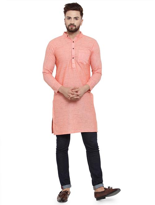 mandarin neck solid kurta - 19814495 -  Standard Image - 0