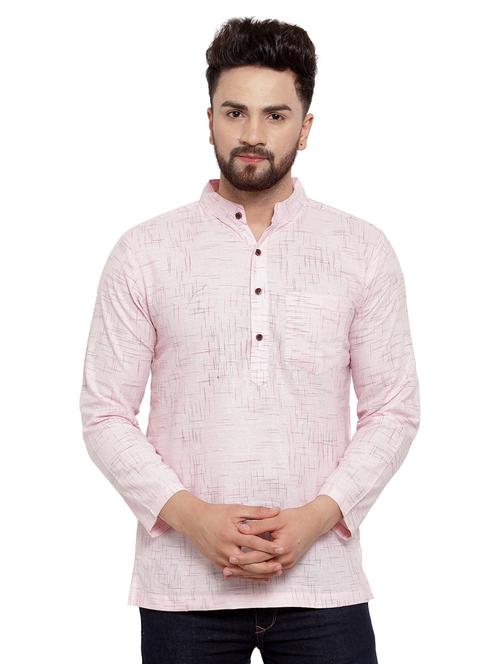mandarin neck solid short kurta - 19814516 - Standard Image - 0