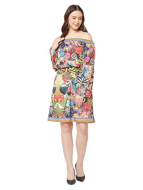 women printed off shoulder dress - 19814775 -  Standard Image - 0