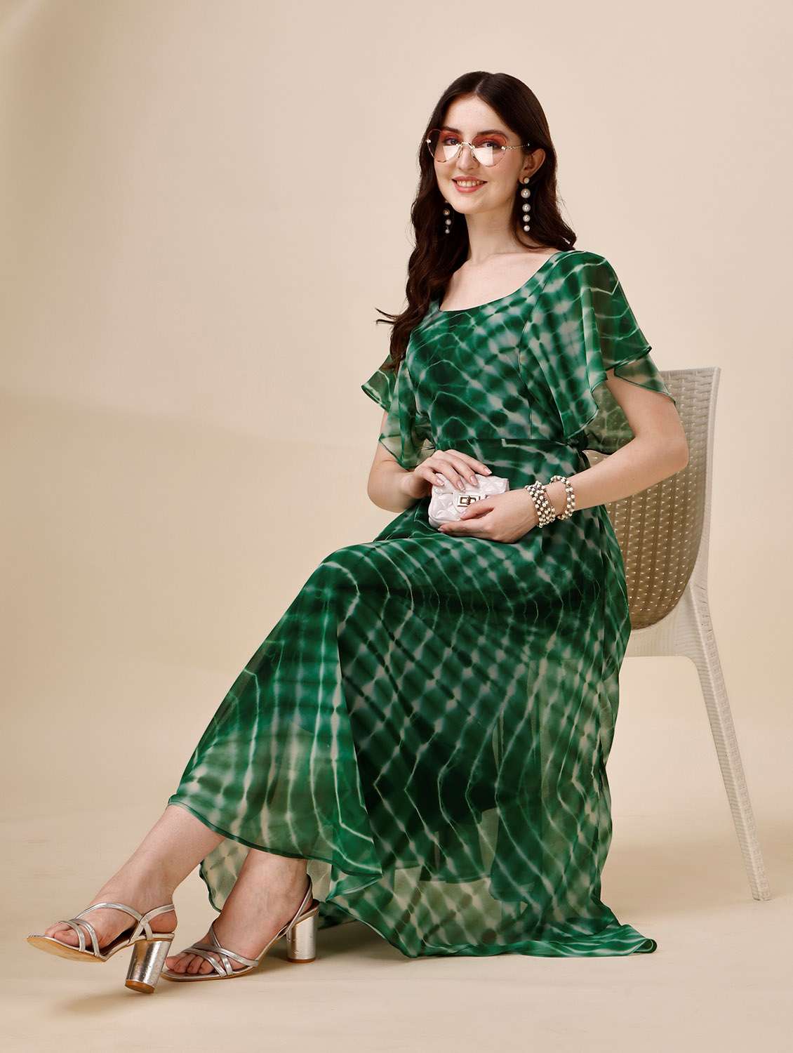 women's fit & flare animal print dress