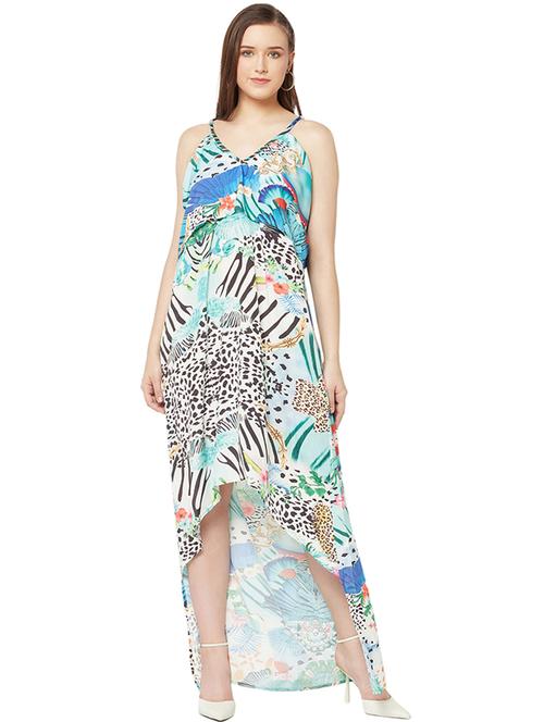 women's high low abstract dress - 19814797 - Standard Image - 0