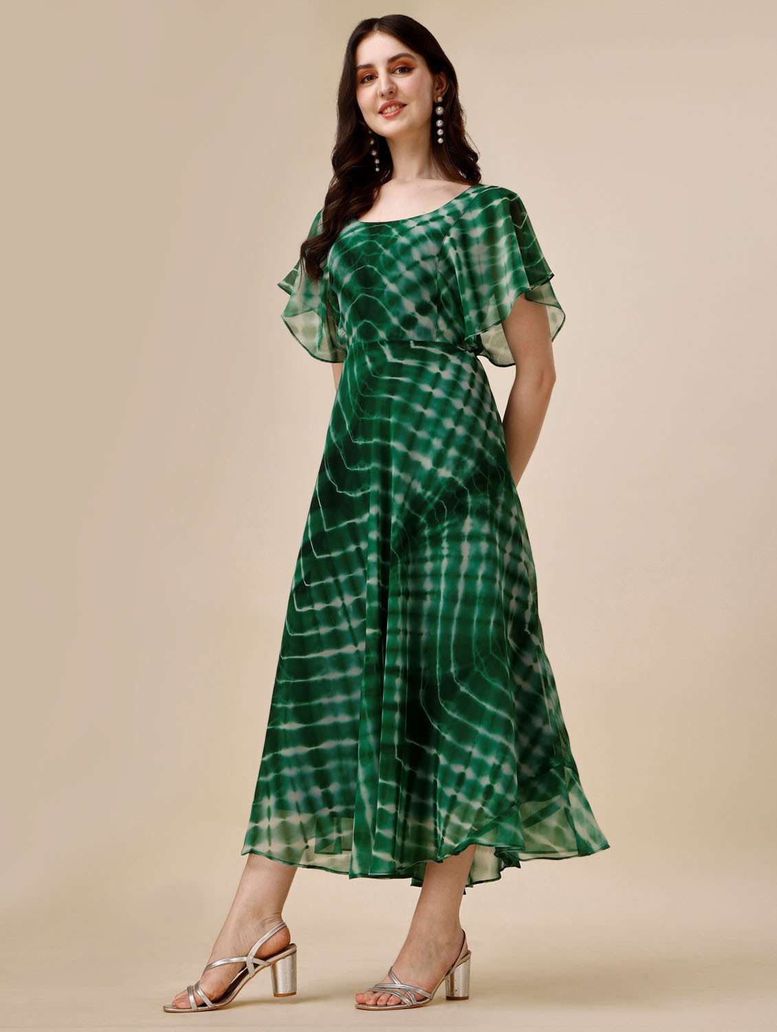 women's fit & flare self design dress - 19814913 -  Standard Image - 1