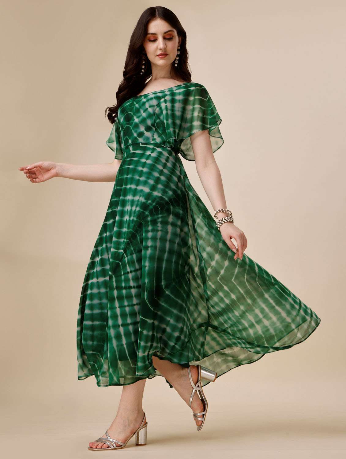 women's fit & flare self design dress - 19814913 -  Standard Image - 4