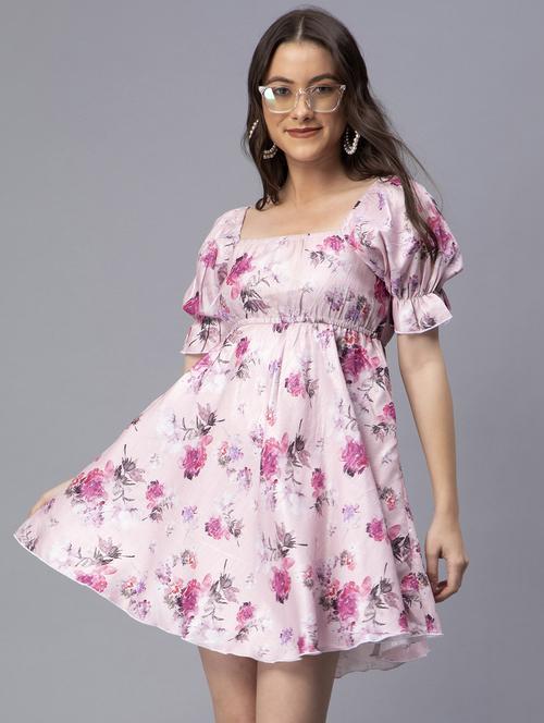 women's fit & flare floral dress - 19815084 - Standard Image - 0
