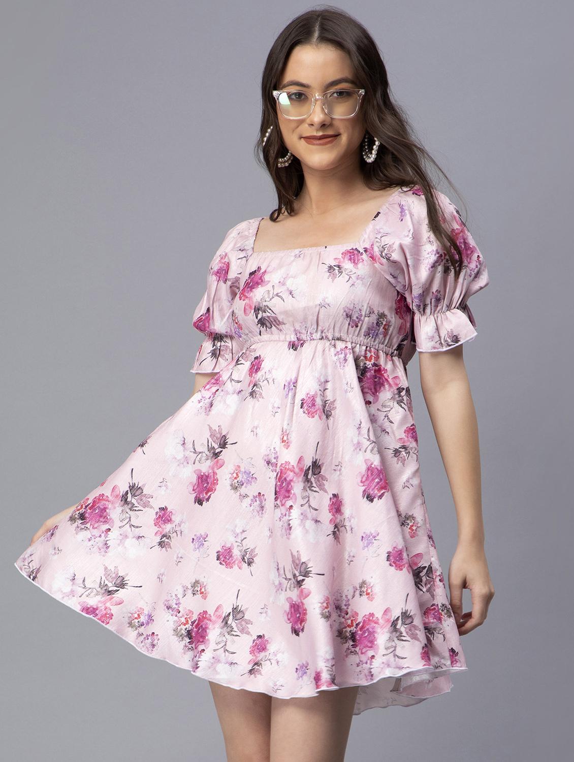 women's fit & flare floral dress - 19815084 - Zoom Image - 0