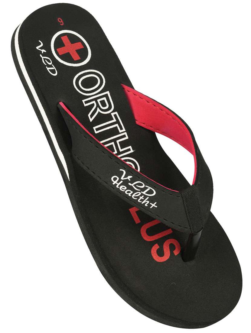 women printed orthosoft flip flop