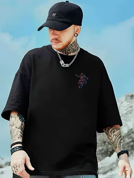 men round neck back print t-shirt - 19818724 -  Standard Image - 1