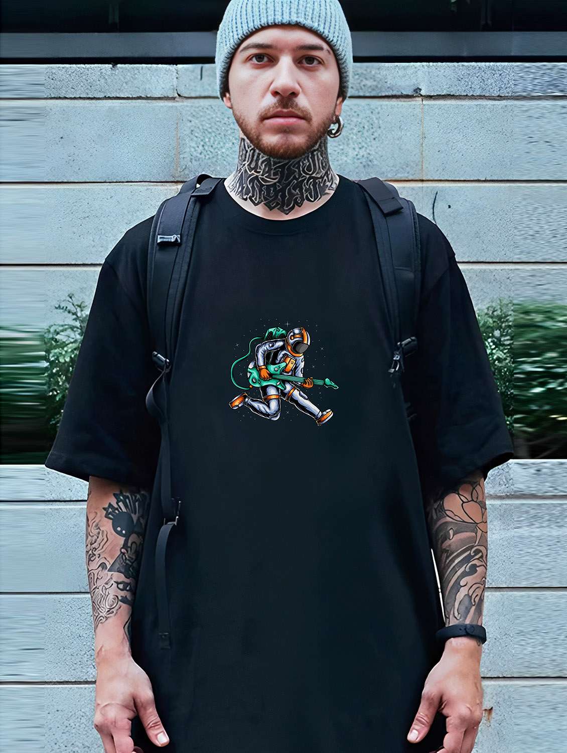 crew neck back print t-shirt - 19818725 -  Standard Image - 1