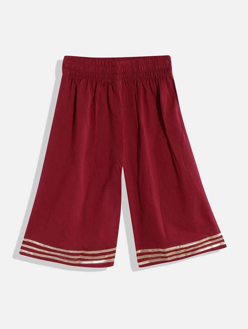 Red Badhani Kurta Palazzo Set Suit 