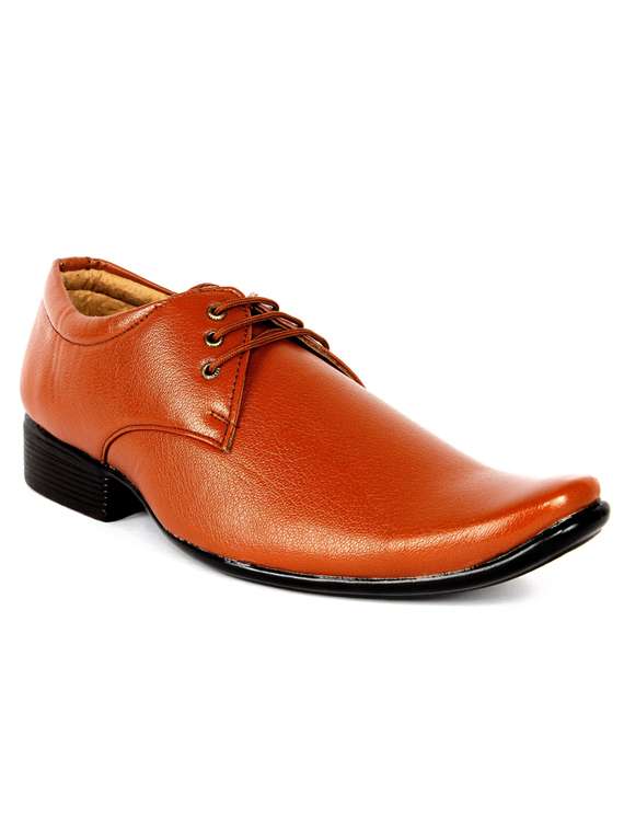 solid lace-up formal derby shoes 