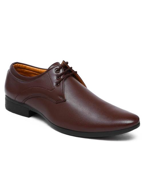 brown leather lace-up derby - 19818907 -  Standard Image - 0