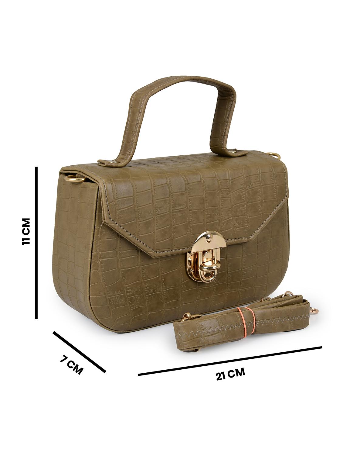 khaki leatherette (pu) sling bag - 19820075 - Standard Image - 4