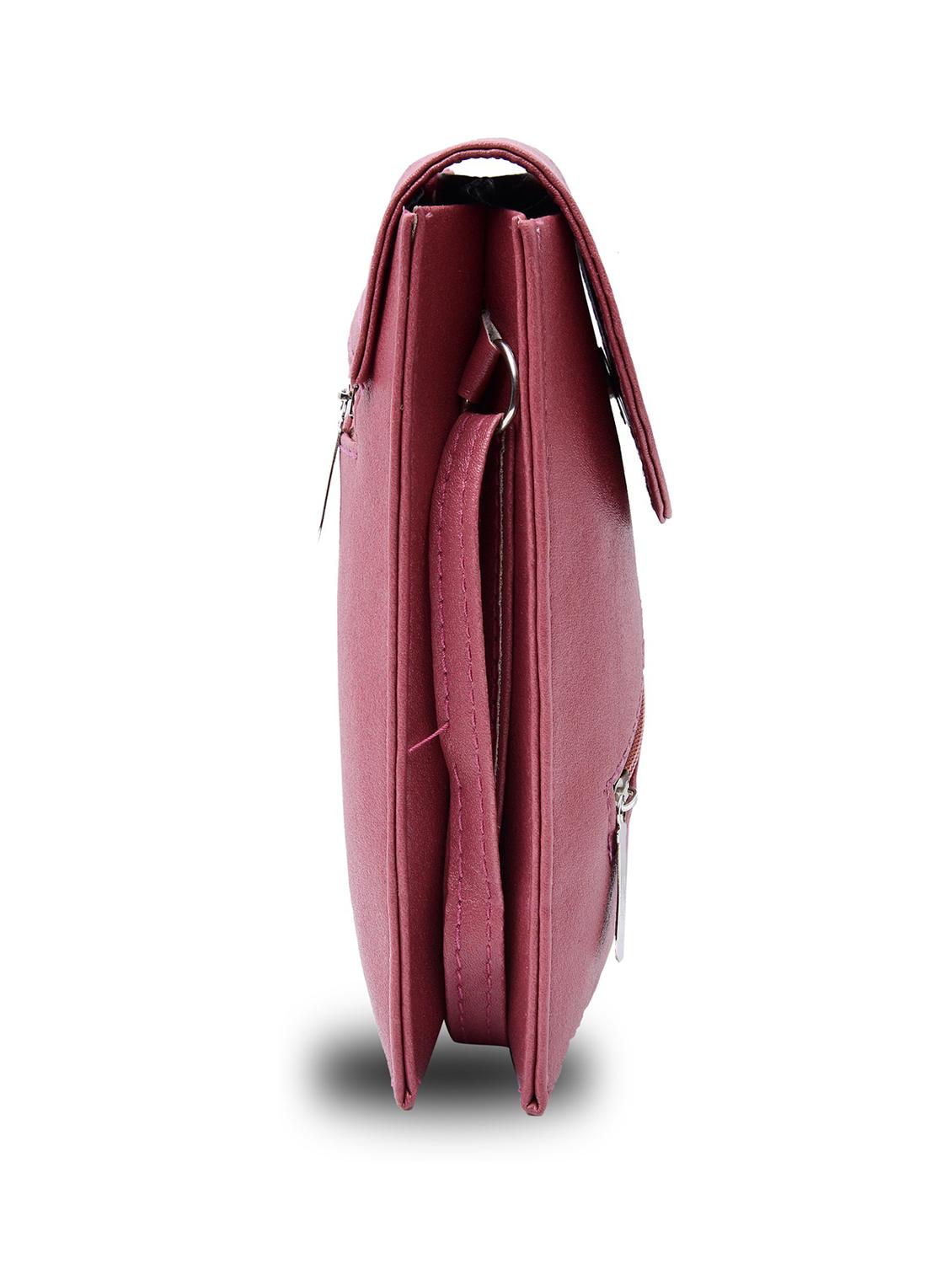 pink leatherette (pu) sling bag - 19820089 - Standard Image - 4