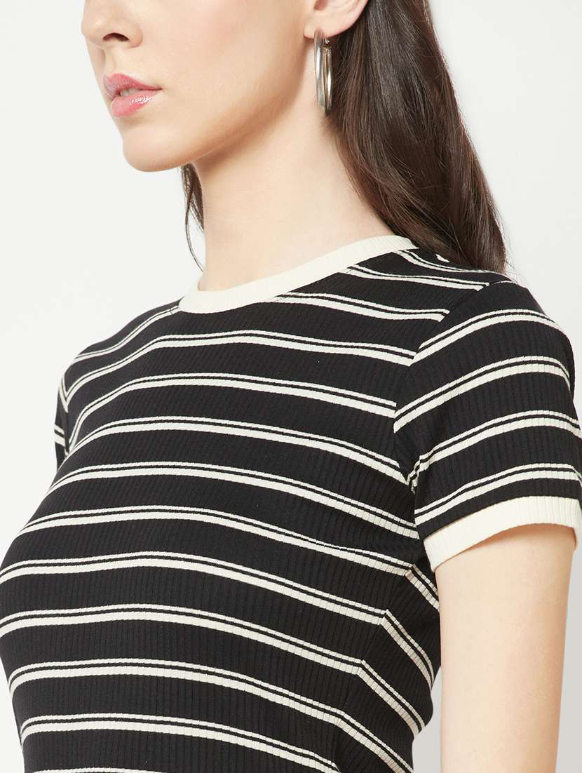 black striped cotton dress - 19820186 -  Standard Image - 6
