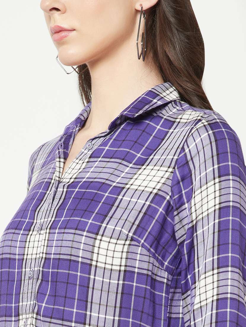 purple viscose regular shirt - 19820215 -  Standard Image - 6