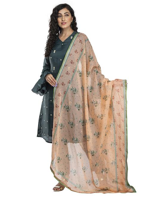 beige floral printed dupatta - 19822768 -  Standard Image - 0