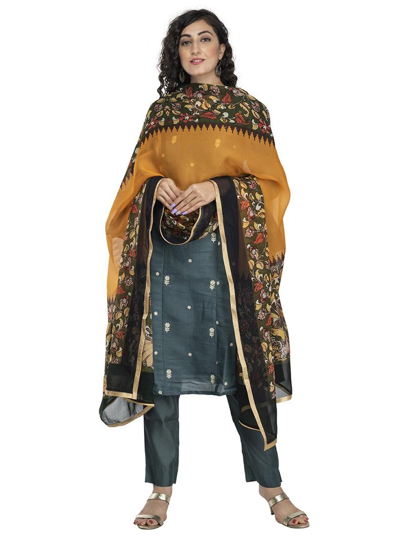 yellow woven printed dupatta - 19822789 -  Zoom Image - 0