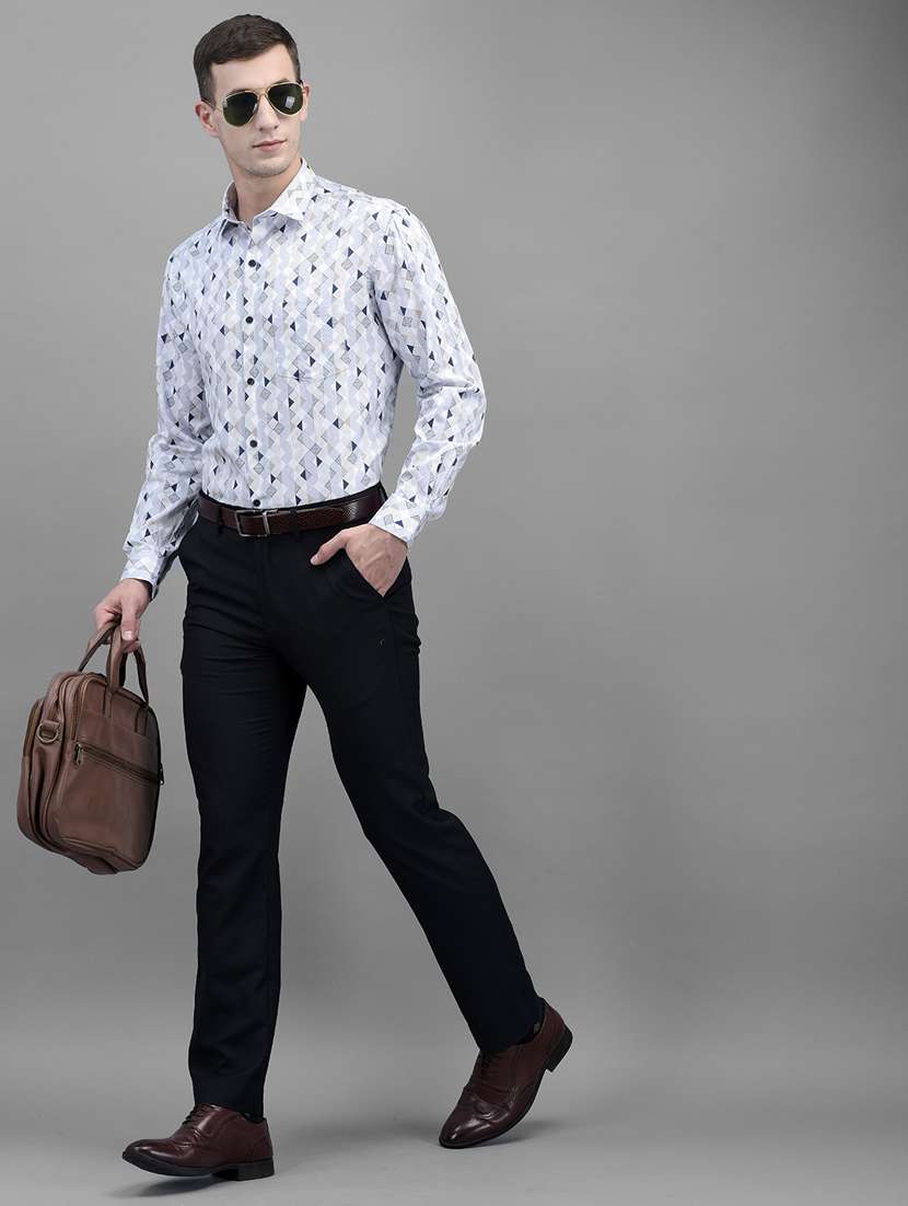 mens micro print formal shirt - 19825421 -  Standard Image - 4
