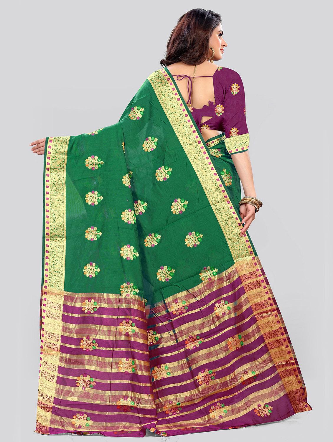 women's banarasi saree with blouse - 19825513 - Standard Image - 1