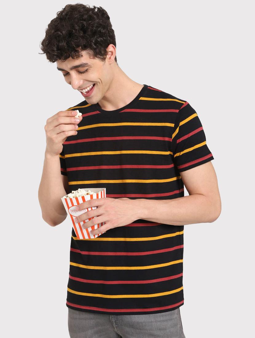 round neck striped regular t-shirt - 19826768 - Standard Image - 1