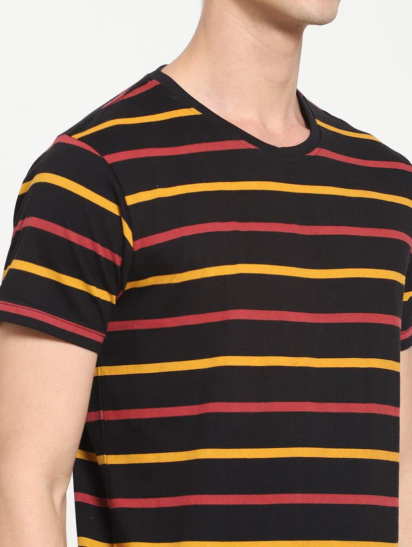 round neck striped regular t-shirt - 19826768 - Standard Image - 4