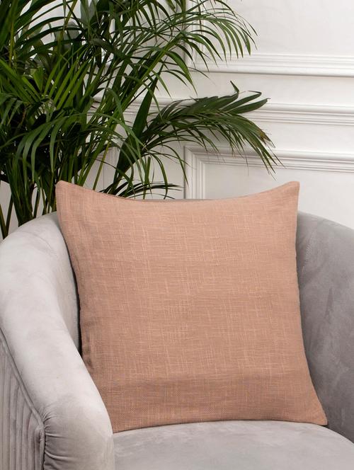 hazelnut brown cotton slub cushion cover - 19831175 - Standard Image - 0