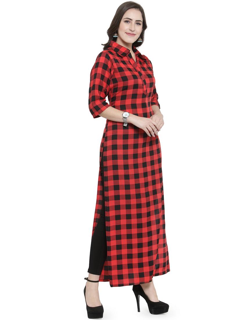 women's straight kurta - 19832290 - Standard Image - 1