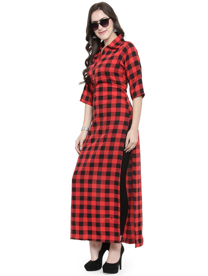 women's straight kurta - 19832290 - Standard Image - 4