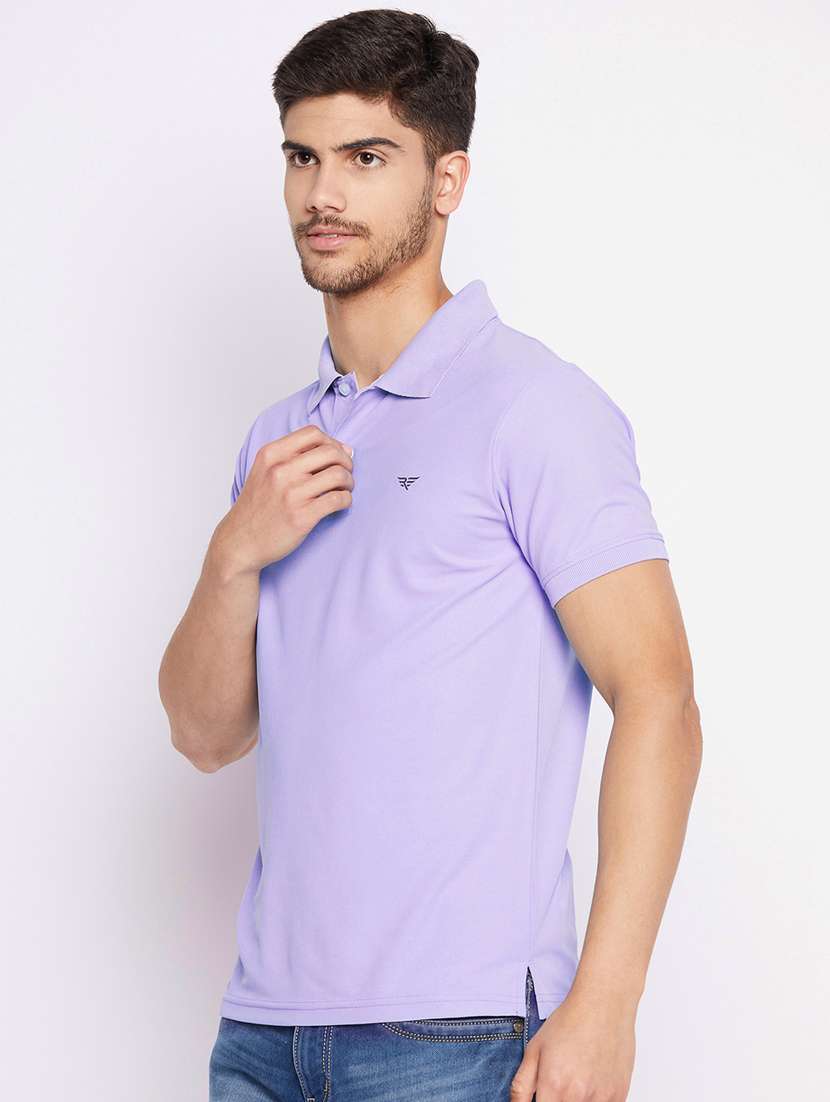 polo neck solid polo t-shirt - 19833879 -  Standard Image - 1