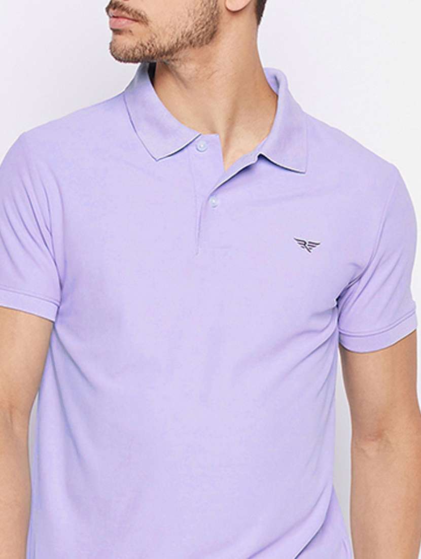 polo neck solid polo t-shirt - 19833879 -  Standard Image - 4