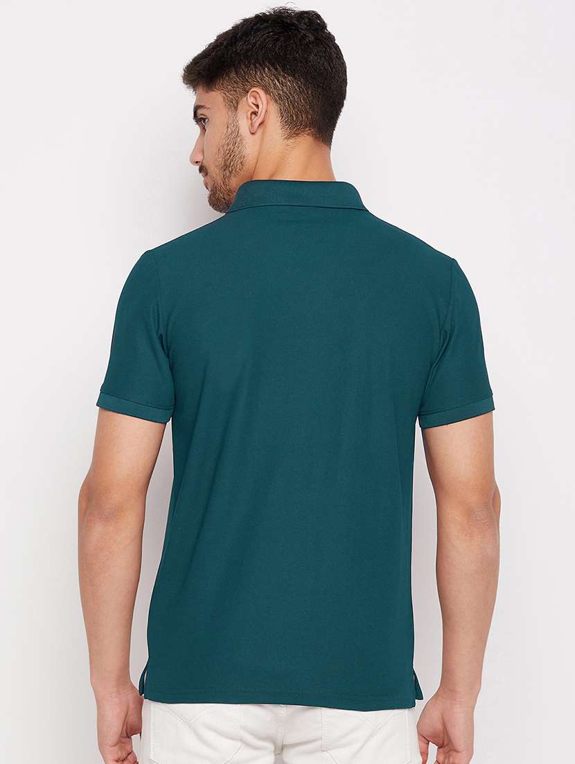 polo neck solid polo t-shirt - 19833881 -  Standard Image - 1