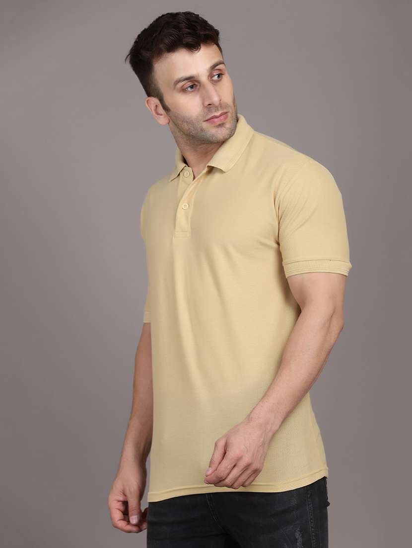 men solid cotton polo t-shirt - 19833949 -  Standard Image - 1