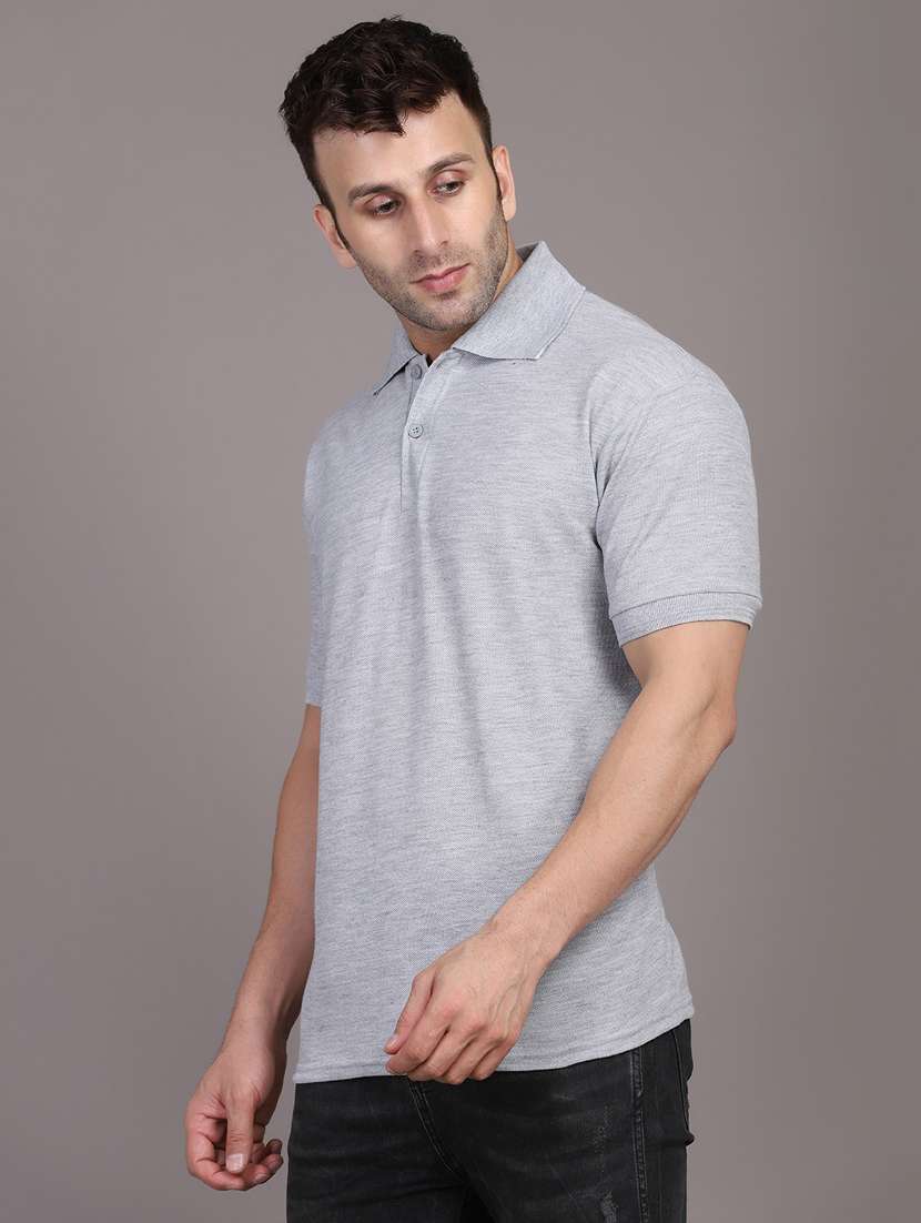 men solid cotton polo t-shirt - 19833951 -  Standard Image - 1