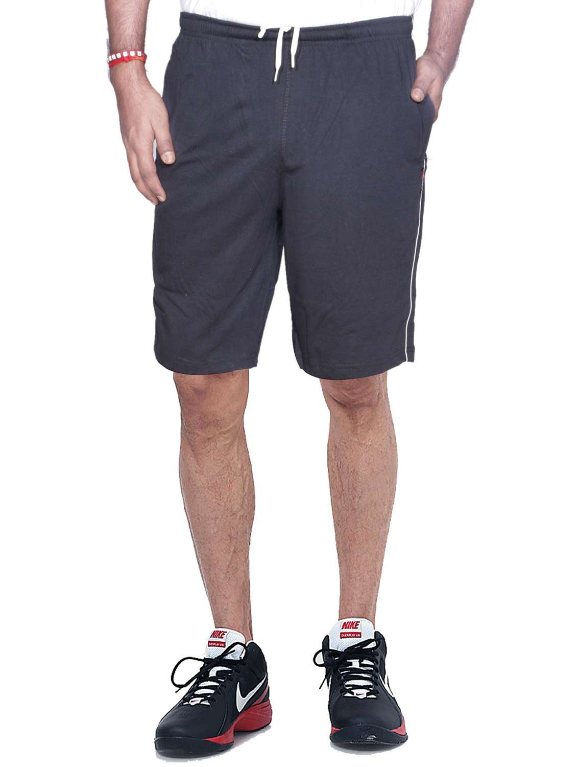 dark blue cotton bermuda shorts - 19837535 -  Standard Image - 1