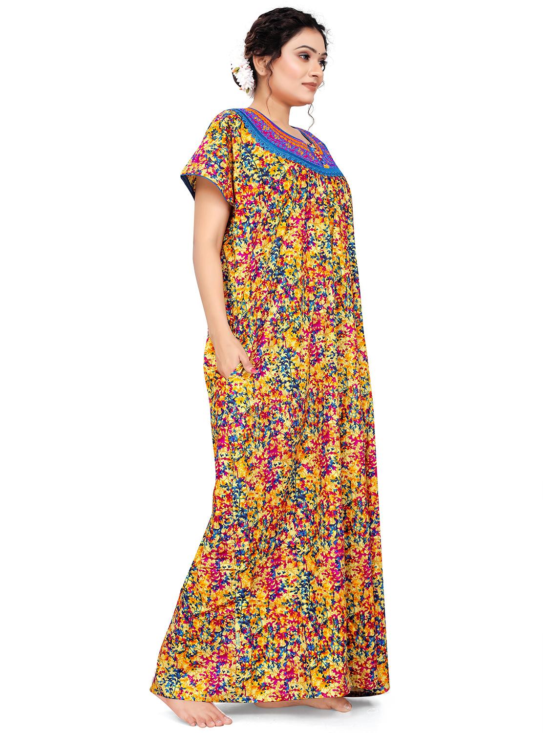women floral printed nighty - 19838514 - Standard Image - 1