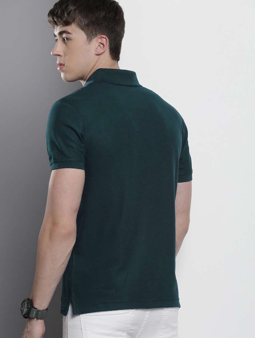 polo neck solid polo t-shirt - 19838519 -  Standard Image - 1