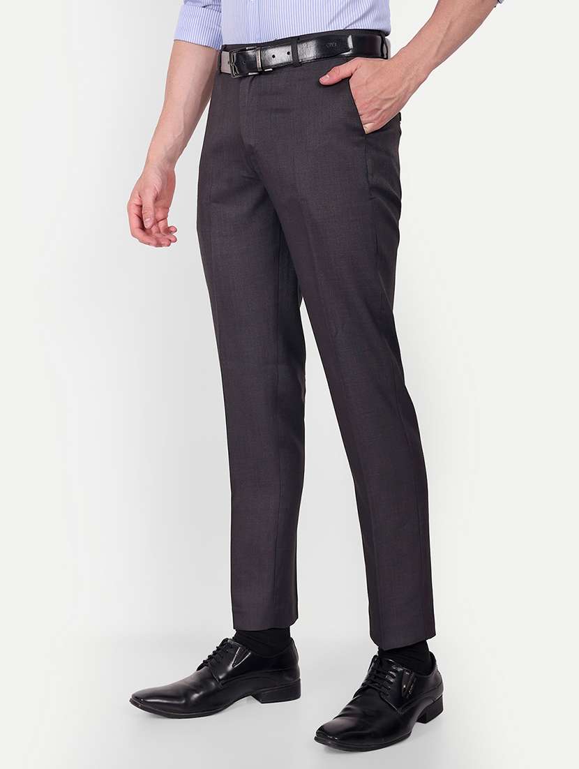 solid flat front formal trousers - 19838957 -  Standard Image - 1