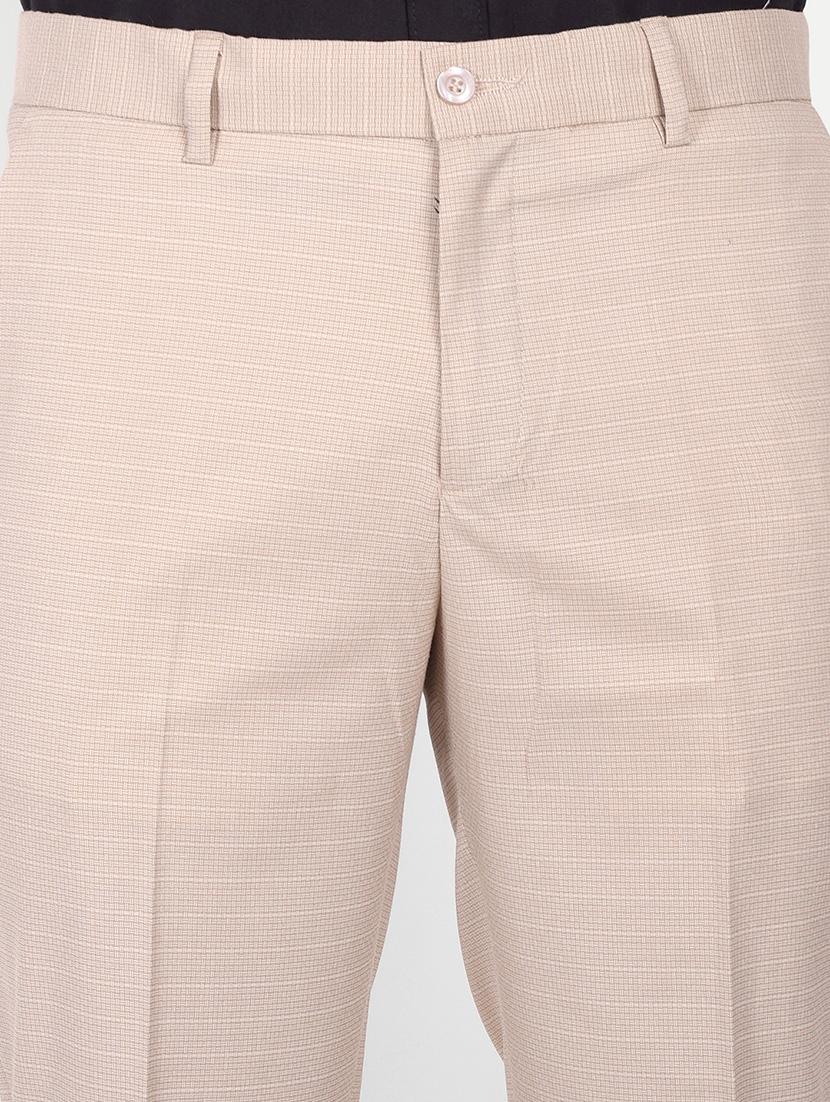 checkered flat front formal trousers - 19838964 - Standard Image - 4