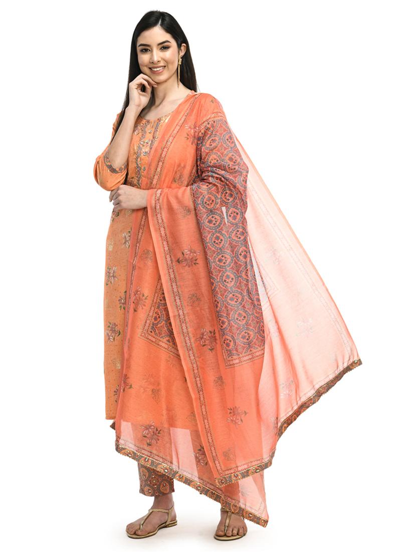 printed kurta pant set with dupatta   - 19839132 -  Standard Image - 1