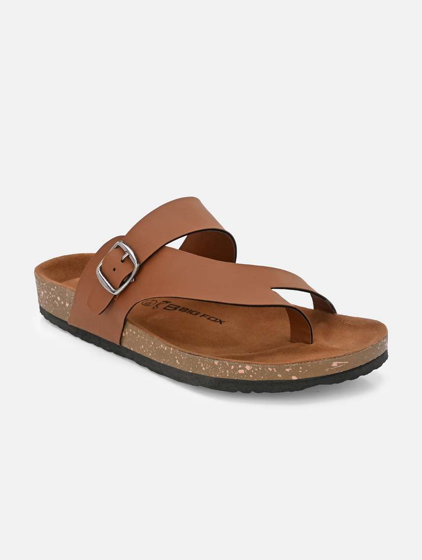 men brown toe separator sandal
