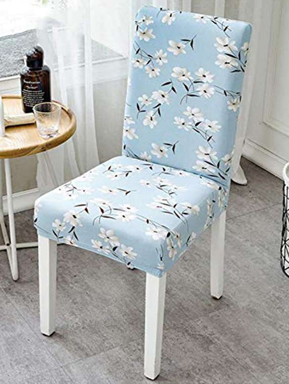 pack of 4 blue printed chair cover - 19839403 -  Standard Image - 1
