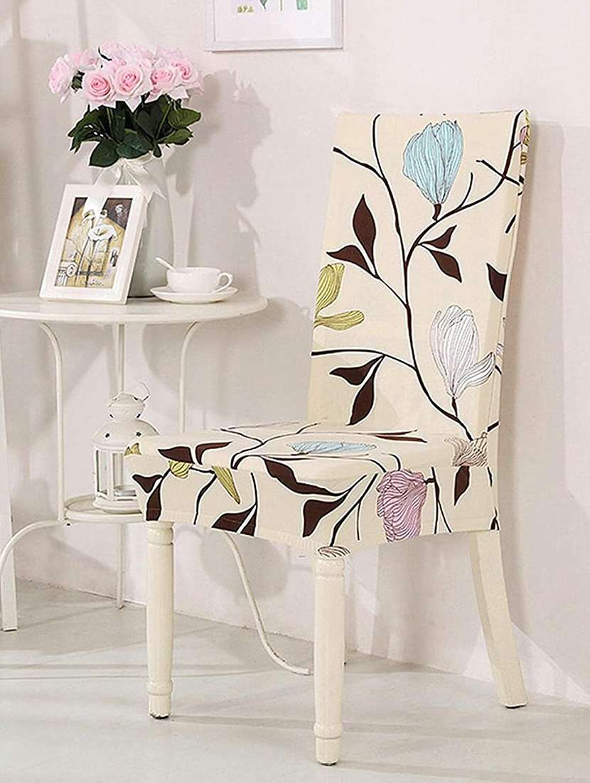 pack of 2 beige printed chair cover - 19839413 -  Standard Image - 4