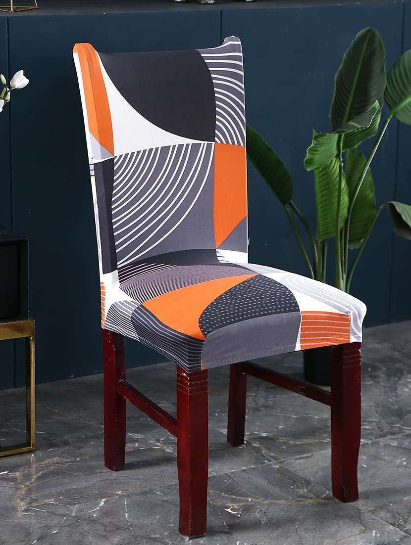 pack of 2 multi colored printed chair cover - 19839435 -  Standard Image - 1