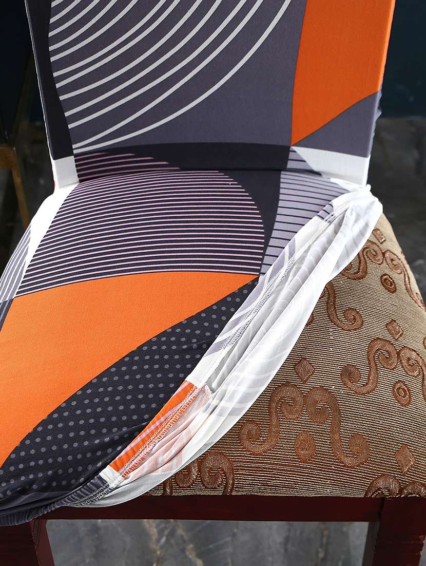 pack of 2 multi colored printed chair cover - 19839435 -  Standard Image - 4