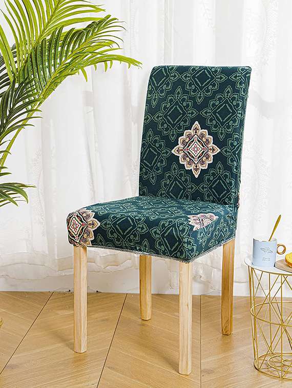 pack of 6 green printed chair cover - 19839498 -  Standard Image - 1