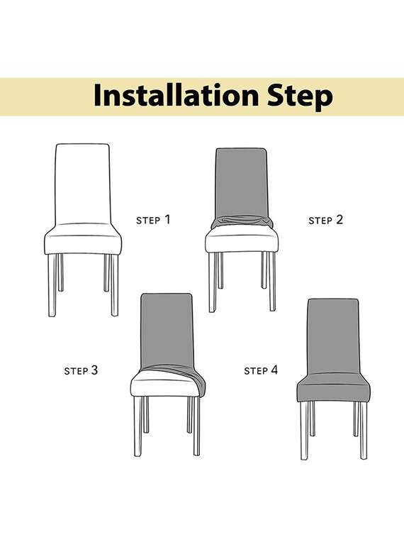 pack of 6 green printed chair cover - 19839498 -  Standard Image - 4