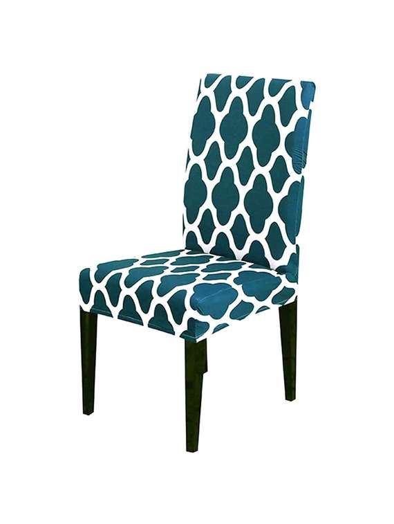 pack of 6 blue printed chair cover - 19839513 -  Standard Image - 1
