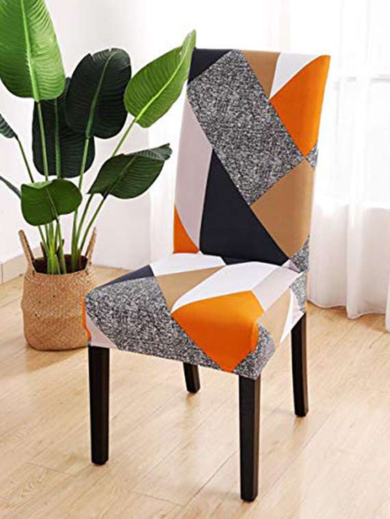 pack of 6 multi colored printed chair cover - 19839557 -  Standard Image - 1