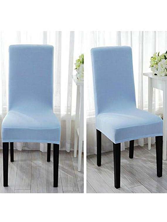 pack of 4 blue solid chair cover - 19839583 -  Standard Image - 1
